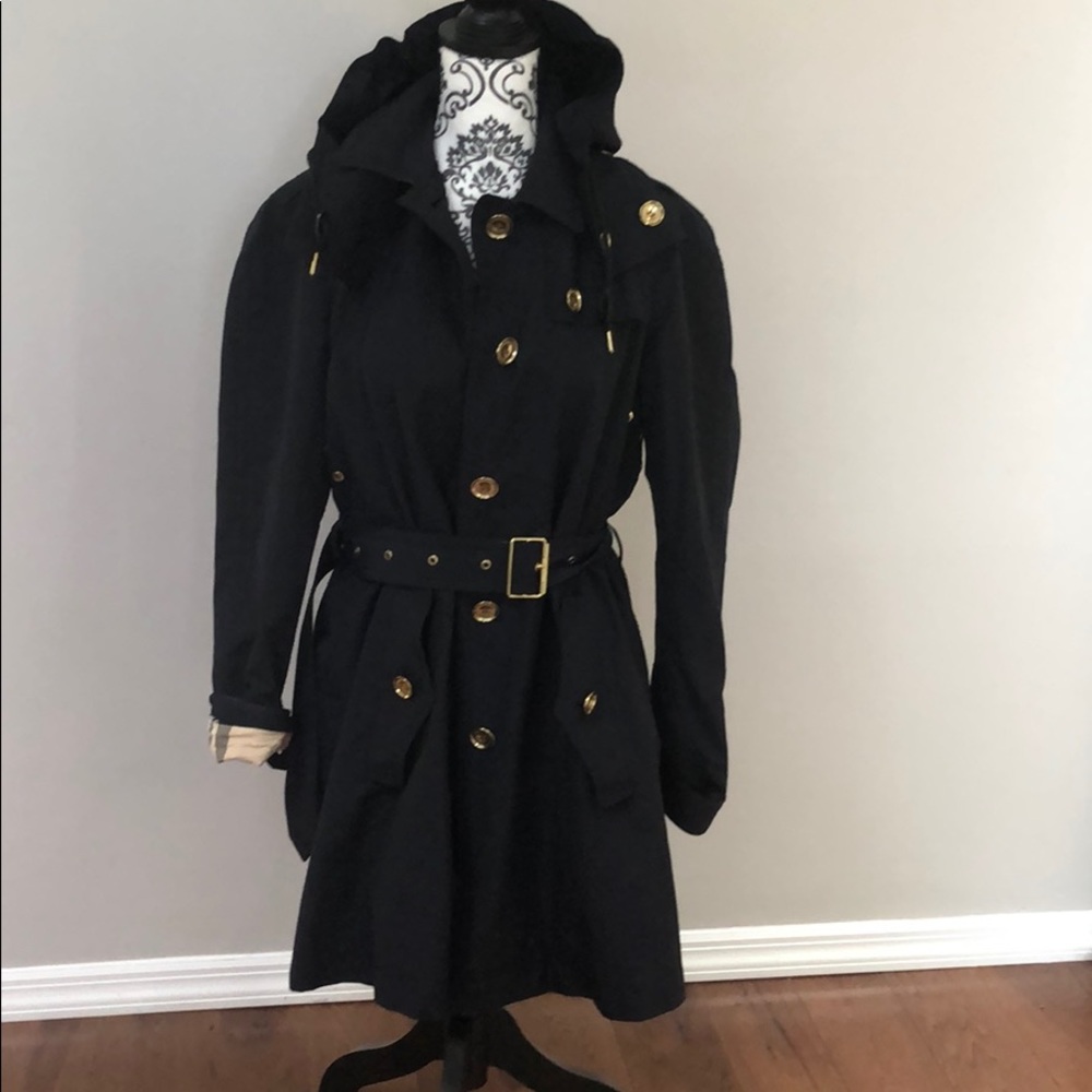 AUTHENTIC BURBERRY NAVY OVERCOAT SIZE 10